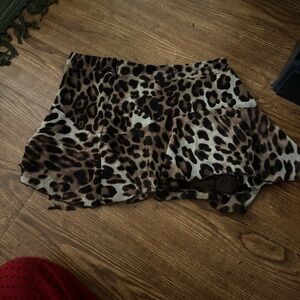 Cheetah print mini skirt
